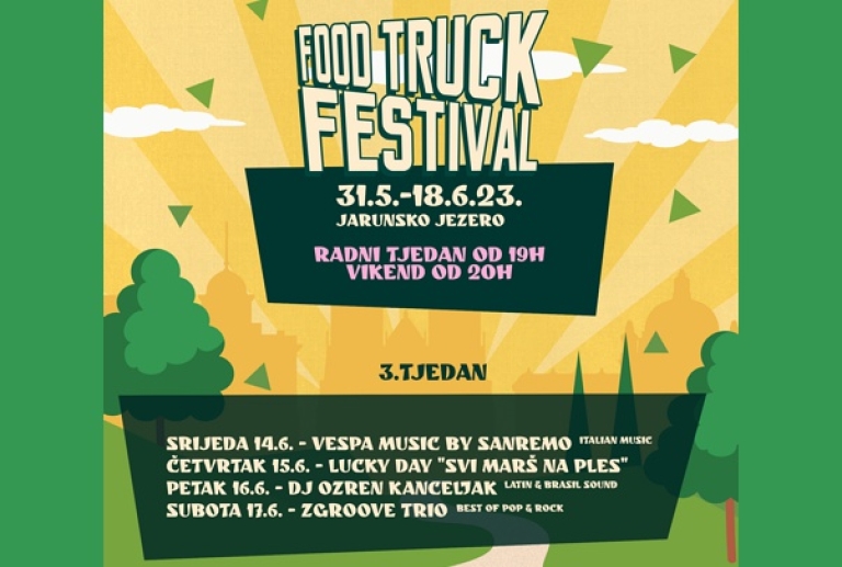 Najbogatiji glazbeni program Food Truck Festivala stiže na jezero Jarun!