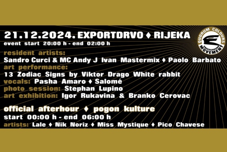 Exportdrvo Rijeka - Quorum Colours - 30th Birthday Party - 21.12.
